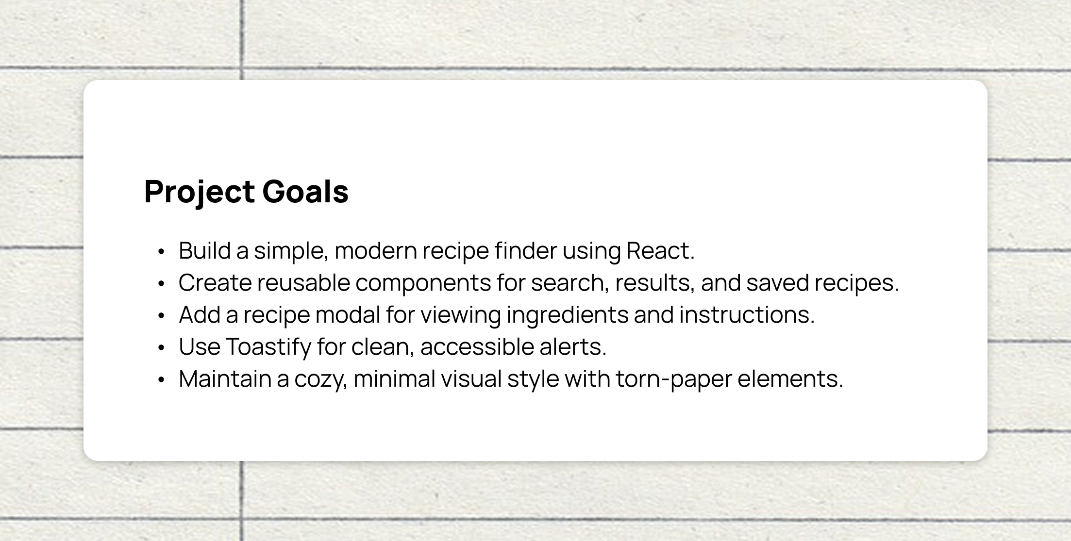 Project's goals